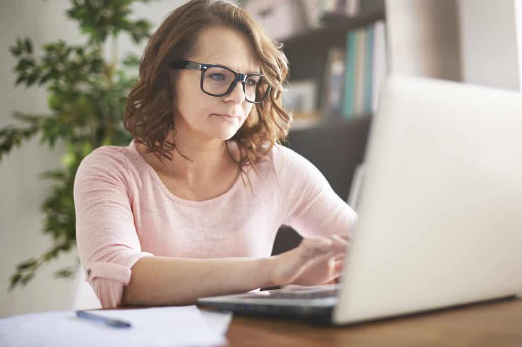 Woman on computer