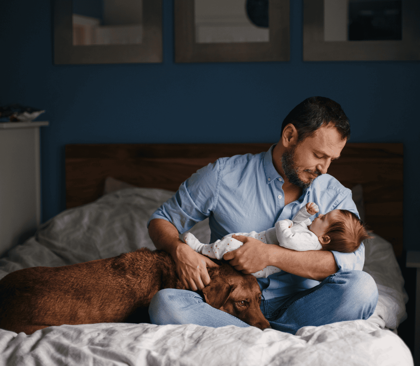 Savings Overview Quote Father with child and dog