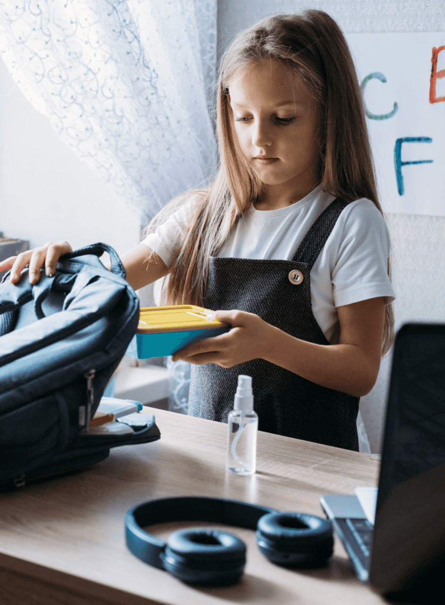 What We Offer Hero Girl with her lunch